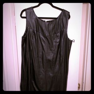 Black Leather evening dress